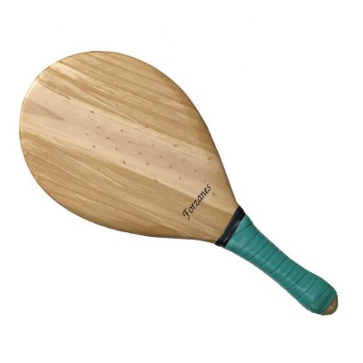 RAQUETE FRESCOBOL SÓLIDA DE PINUS FORZANES - Bege/verde oliva