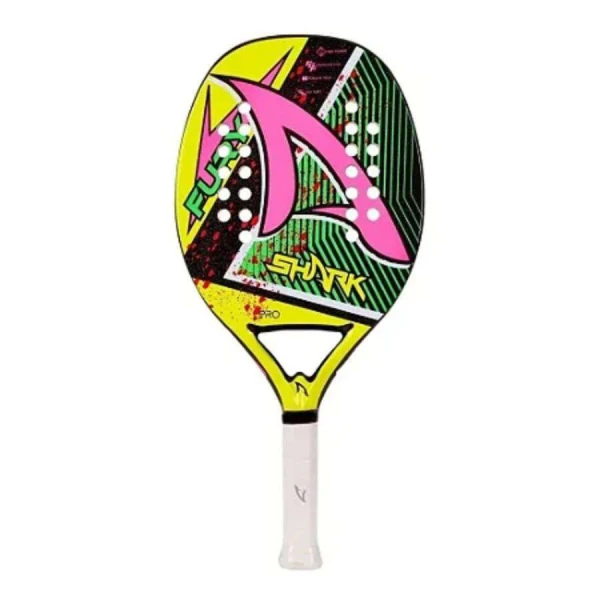 RAQUETE SHARK BEACH TENNIS FURY - Preto/amarelo