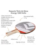 RAQUETE VOLLO TÊNIS DE MESA ENERGY 1000 - Colorido