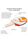 RAQUETE VOLLO TÊNIS DE MESA FORCE 1000 - Colorido RAQUETE VOLLO TÊNIS DE MESA FORCE 1000 - Colorido