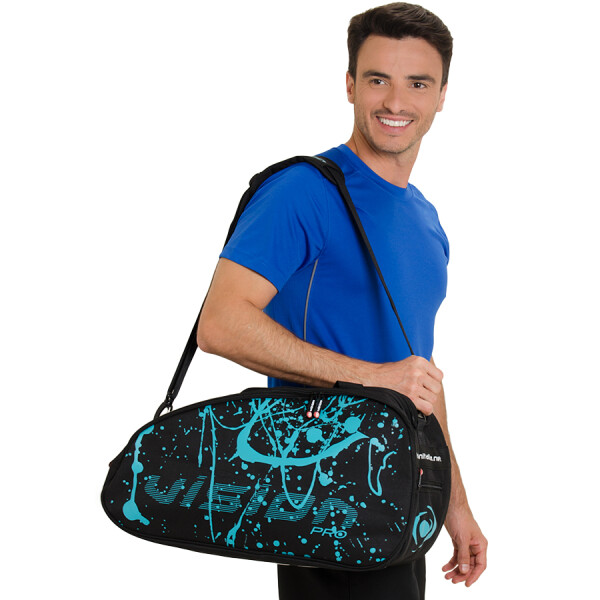 RAQUETEIRA VISION PRO BASIC BEACH TENNIS - Preto/azul