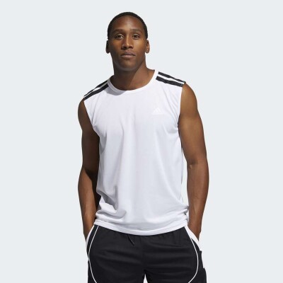 REGATA ADIDAS BASQUETE ALL WORLD MASCULINA - Branco