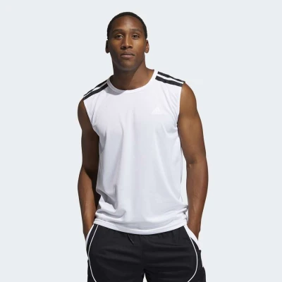 REGATA ADIDAS BASQUETE ALL WORLD MASCULINA - Branco REGATA ADIDAS BASQUETE ALL WORLD MASCULINA - Branco