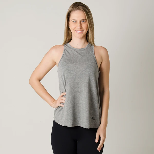 REGATA ADIDAS COOL SOLID FEMININA - Cinza REGATA ADIDAS COOL SOLID FEMININA - Cinza