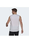 REGATA ADIDAS ESPORTIVA AEROREADY DESIGNED TO MOVE 3-STRIPES MASCULINA - Branco/preto REGATA ADIDAS ESPORTIVA AEROREADY DESIGNED TO MOVE 3-STRIPES MASCULINA - Branco/preto