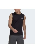 REGATA ADIDAS ESPORTIVA AEROREADY DESIGNED TO MOVE 3-STRIPES MASCULINA - Preto REGATA ADIDAS ESPORTIVA AEROREADY DESIGNED TO MOVE 3-STRIPES MASCULINA - Preto