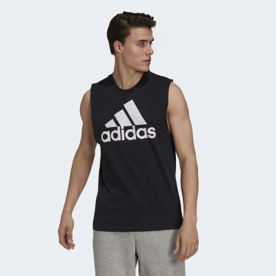 REGATA ADIDAS ESSENTIALS BIG LOGO MASCULINA - Preto/branco REGATA ADIDAS ESSENTIALS BIG LOGO MASCULINA - Preto/branco