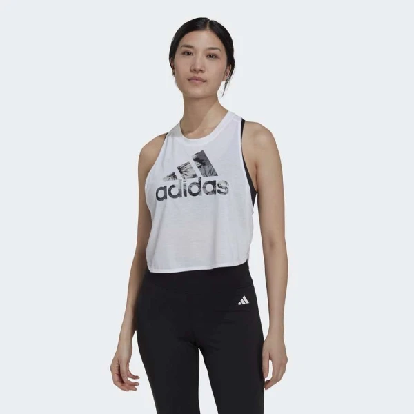 REGATA ADIDAS FLORAL TK FEMININO - Branco REGATA ADIDAS FLORAL TK FEMININO - Branco