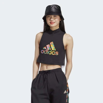 REGATA ADIDAS LOGO AOP TANK FEMININA - Preto REGATA ADIDAS LOGO AOP TANK FEMININA - Preto