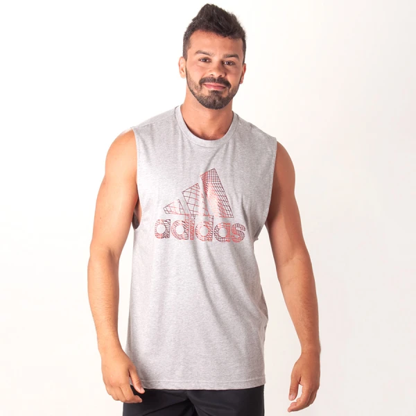 REGATA ADIDAS MH BOS MASCULINA - Cinza REGATA ADIDAS MH BOS MASCULINA - Cinza