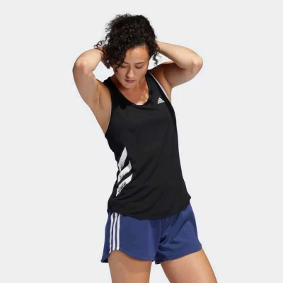 REGATA ADIDAS OWN THE 3-STRIPES PB FEMININA - Preto REGATA ADIDAS OWN THE 3-STRIPES PB FEMININA - Preto