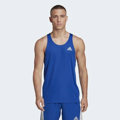 REGATA ADIDAS OWN THE RUN MASCULINA - Azul/prata