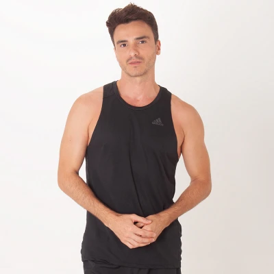 REGATA ADIDAS OWN THE RUN MASCULINA - Preto REGATA ADIDAS OWN THE RUN MASCULINA - Preto