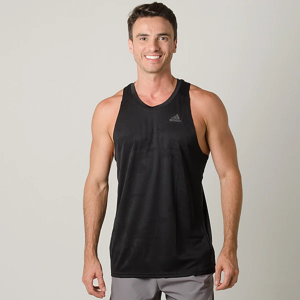 REGATA ADIDAS RS SINGLET MASCULINA - Preto REGATA ADIDAS RS SINGLET MASCULINA - Preto