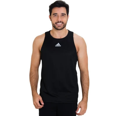 REGATA ADIDAS SEQUENCIALS MASCULINA - Preto/prata REGATA ADIDAS SEQUENCIALS MASCULINA - Preto/prata