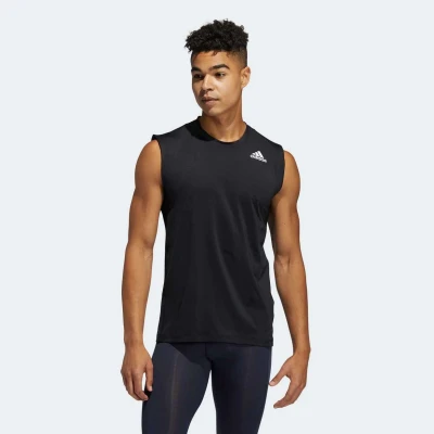 REGATA ADIDAS TECHFIT SLEEVELESS FITTED MASCULINA - Preto