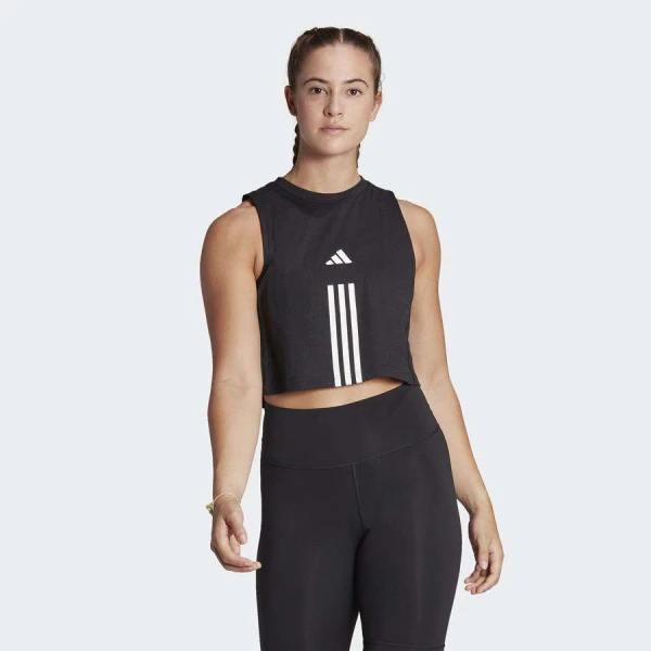 REGATA ADIDAS TR-ES COT TK FEMININA - Preto/branco REGATA ADIDAS TR-ES COT TK FEMININA - Preto/branco