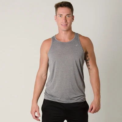 REGATA ASICS BASIC HEATHER TANK MASCULINA - Cinza REGATA ASICS BASIC HEATHER TANK MASCULINA - Cinza