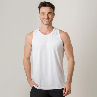 REGATA ASICS CORE PA TANK MASCULINA - Branco REGATA ASICS CORE PA TANK MASCULINA - Branco