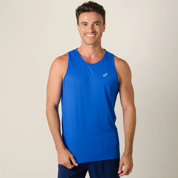 REGATA ASICS CORE RUNNING PA TANK MASCULINA - Azul REGATA ASICS CORE RUNNING PA TANK MASCULINA - Azul