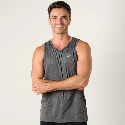 REGATA ASICS CORE RUNNING PA TANK MASCULINA - Grafite REGATA ASICS CORE RUNNING PA TANK MASCULINA - Grafite