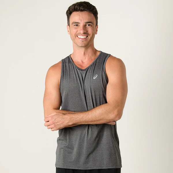 REGATA ASICS CORE RUNNING PA TANK MASCULINA - Grafite REGATA ASICS CORE RUNNING PA TANK MASCULINA - Grafite