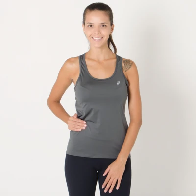 REGATA ASICS FITNESS TANK FEMININA - Chumbo REGATA ASICS FITNESS TANK FEMININA - Chumbo