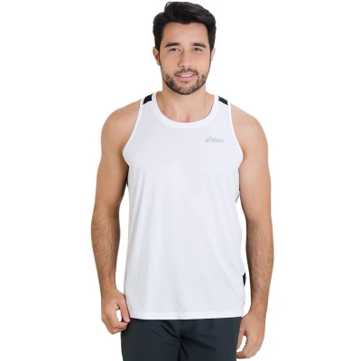 REGATA ASICS SPORTS MESH SINGLET MASCULINA - Branco/preto REGATA ASICS SPORTS MESH SINGLET MASCULINA - Branco/preto