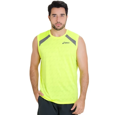 REGATA ASICS TECH SINGLET MASCULINA - Amarelo/grafite