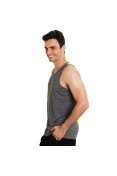 REGATA ASICS TRAINING SINGLET MASCULINA - Cinza/amarelo