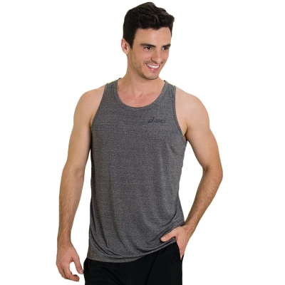 REGATA ASICS TRAINING SINGLET MASCULINA - Cinza/amarelo