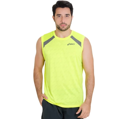 REGATA ASICS TRAINING SLEEVELESS MASCULINA - Amarelo/grafite