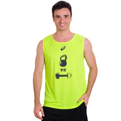 REGATA ASICS TRAINING SLEEVELESS VS MASCULINA - Amarelo/preto