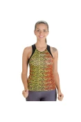 REGATA ASICS TRIATHLON NOOSA TRI TANK FEMININA - Preto/amarelo