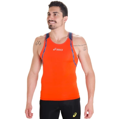 REGATA ASICS TRIATHLON NOOSA TRI TANK MASCULINA - Laranja/marinho