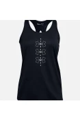 REGATA DE TREINO UNDER ARMOURTECH TWIST GRAPHIC TANK FEMININA - Preto REGATA DE TREINO UNDER ARMOURTECH TWIST GRAPHIC TANK FEMININA - Preto