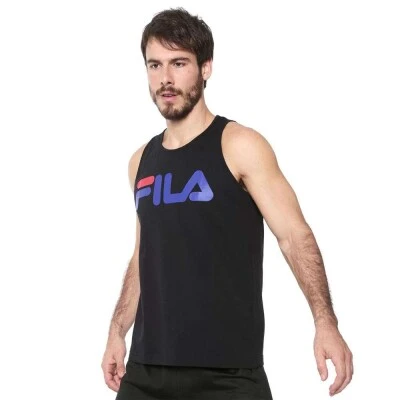 REGATA FILA LETTER BASIC MASCULINA - Preto