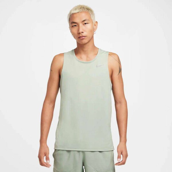 REGATA NIKE DF MILER TANK MASCULINA - Verde/prata