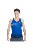 REGATA NIKE DISTANCE SINGLET - Azul/prata