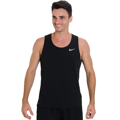 REGATA NIKE DRI FIT CONTOUR SINGLET MASCULINA - Preto REGATA NIKE DRI FIT CONTOUR SINGLET MASCULINA - Preto