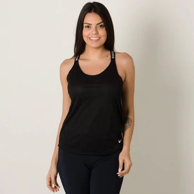 REGATA NIKE DRI-FIT ELASTKA FEMININA - Preto REGATA NIKE DRI-FIT ELASTKA FEMININA - Preto
