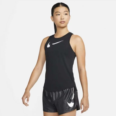 REGATA NIKE DRI-FIT SWOOSH RUN FEMININA - Preto