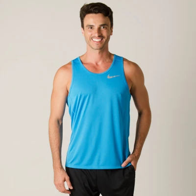 REGATA NIKE DRY MILER RUNNING MASCULINA - Azul