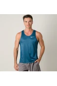 REGATA NIKE DRY MILER RUNNING MASCULINA - Azul/prata REGATA NIKE DRY MILER RUNNING MASCULINA - Azul/prata
