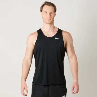 REGATA NIKE DRY MILER RUNNING MASCULINA - Preto