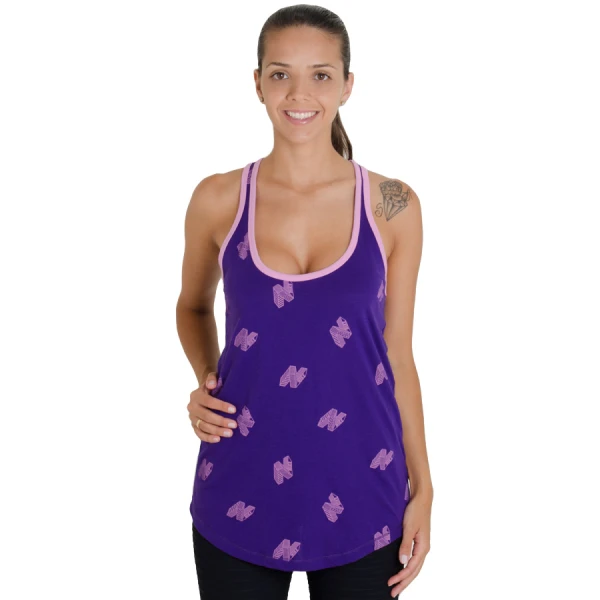REGATA NIKE LOOSE TANK-N ALLOVER FEMININA - Roxo/rosa