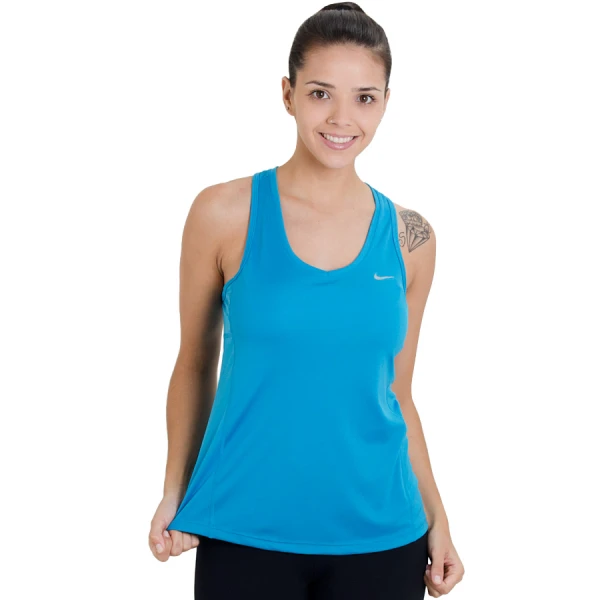 REGATA NIKE MILER TANK FEMININA - Azul REGATA NIKE MILER TANK FEMININA - Azul