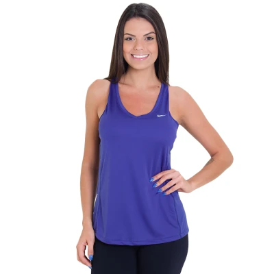 REGATA NIKE MILER TANK FEMININA - Roxo/prata REGATA NIKE MILER TANK FEMININA - Roxo/prata