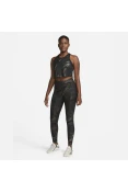 REGATA NIKE ONE DF TANK AOP FEMININA - Preto/dourado