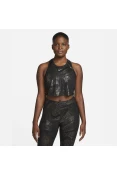 REGATA NIKE ONE DF TANK AOP FEMININA - Preto/dourado